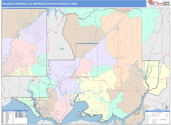 Vallejo-Fairfield Metro Area Digital Map Color Cast Style